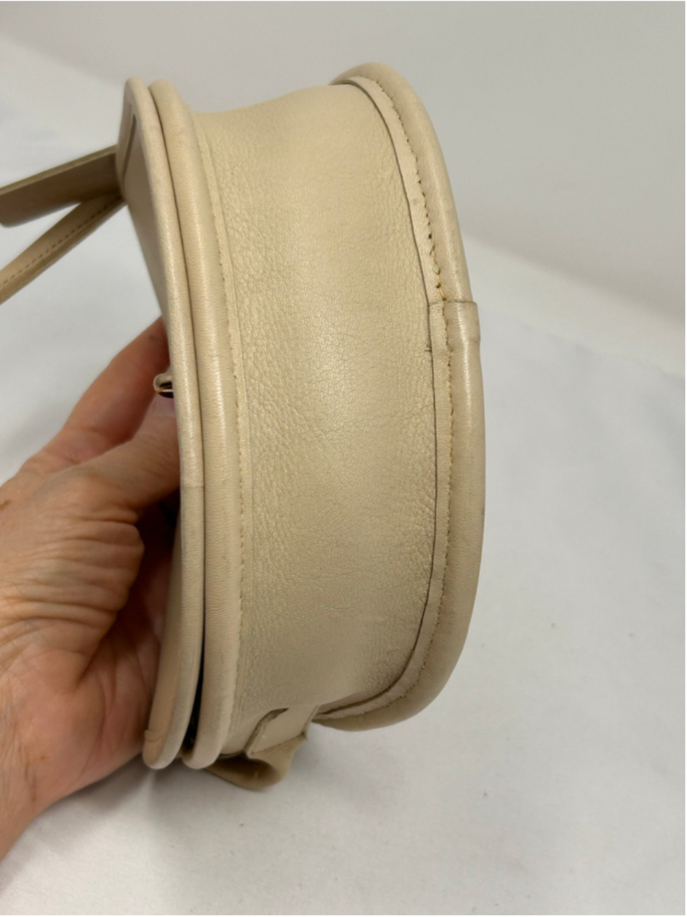 Vintage Coach Watson 9981 Bone Leather Crossbody Bag USA 90s - Picture 7 of 12
